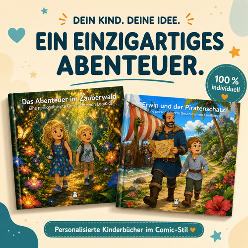 Personalisiertes Kinderbuch im Comic-Stil