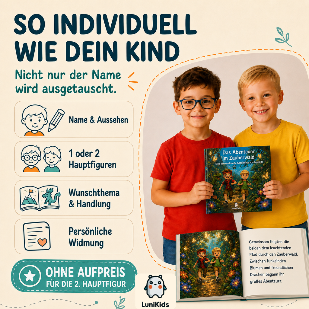Personalisiertes Kinderbuch im Comic-Stil