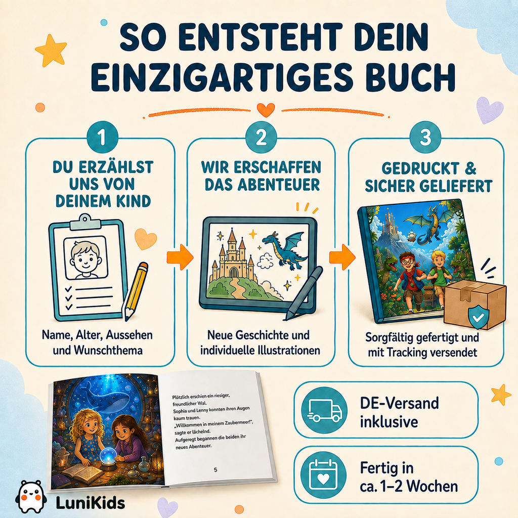 Personalisiertes Kinderbuch im Comic-Stil
