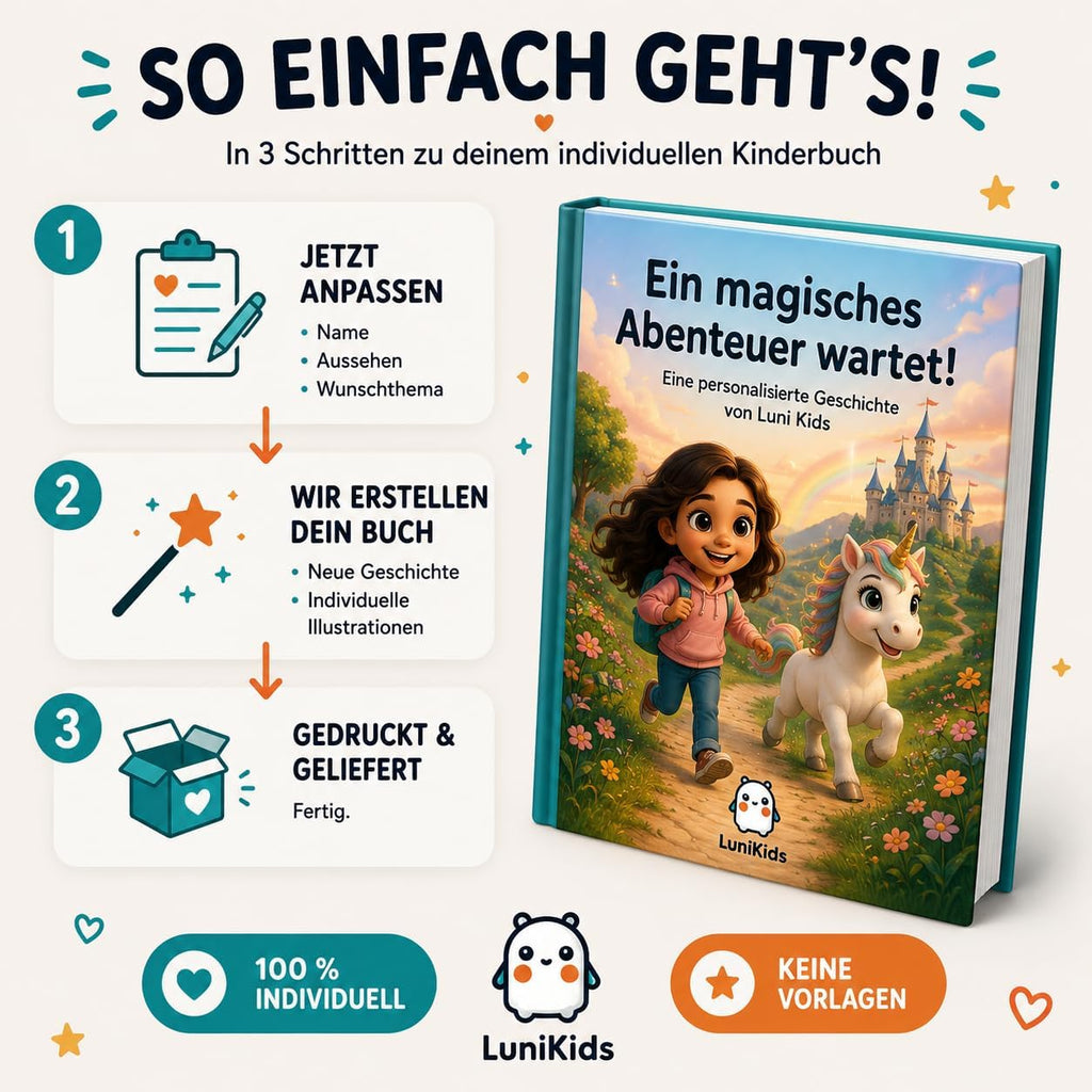 Personalisiertes Kinderbuch im 3D-Animationsstil