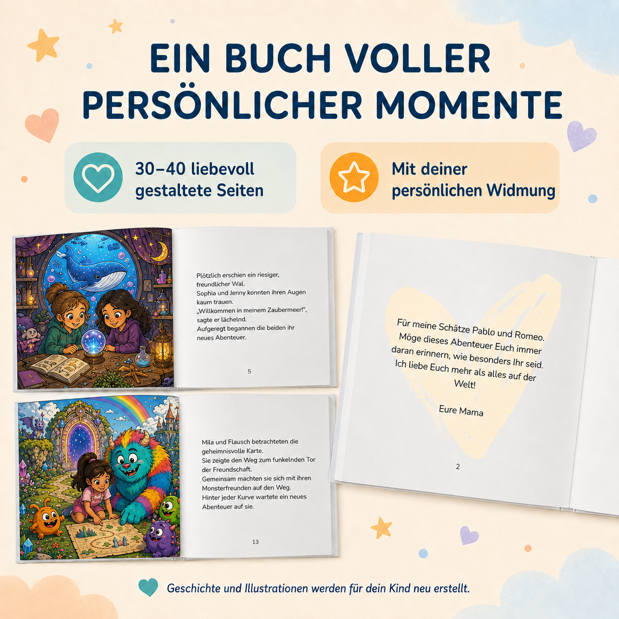 Personalisiertes Kinderbuch im Comic-Stil