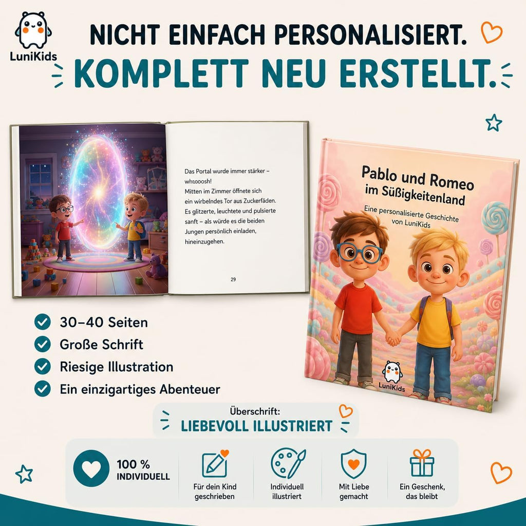 Personalisiertes Kinderbuch im 3D-Animationsstil