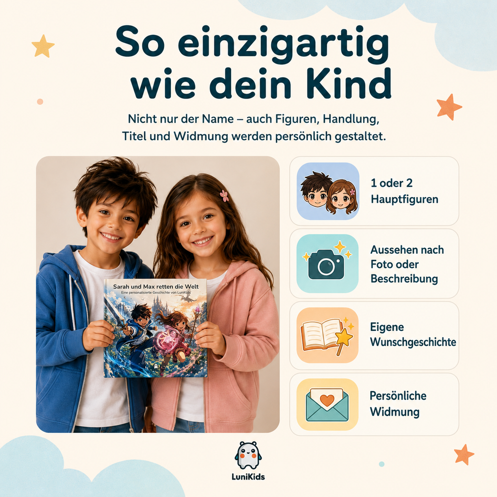 Personalisiertes Kinderbuch im Manga-Stil