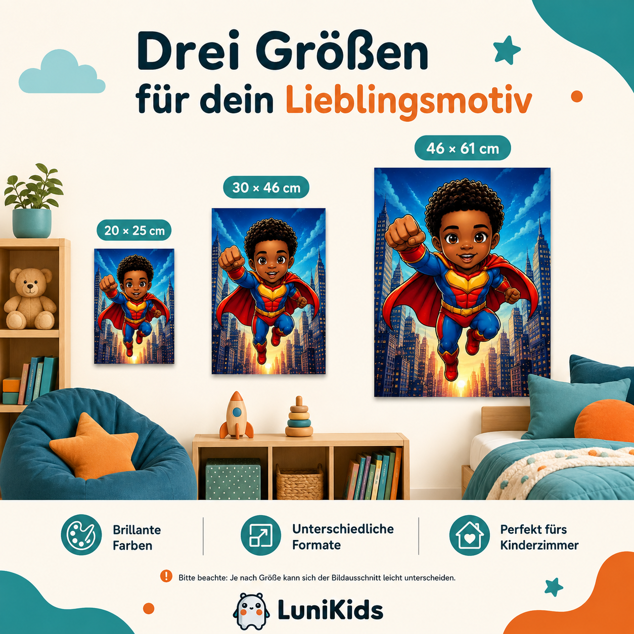Personalisiertes Kinderposter im Comic-Stil