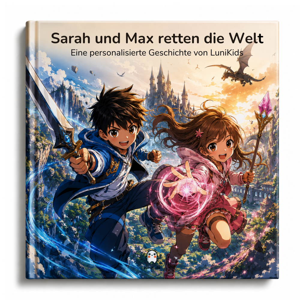 Personalisiertes Kinderbuch im Manga-Stil