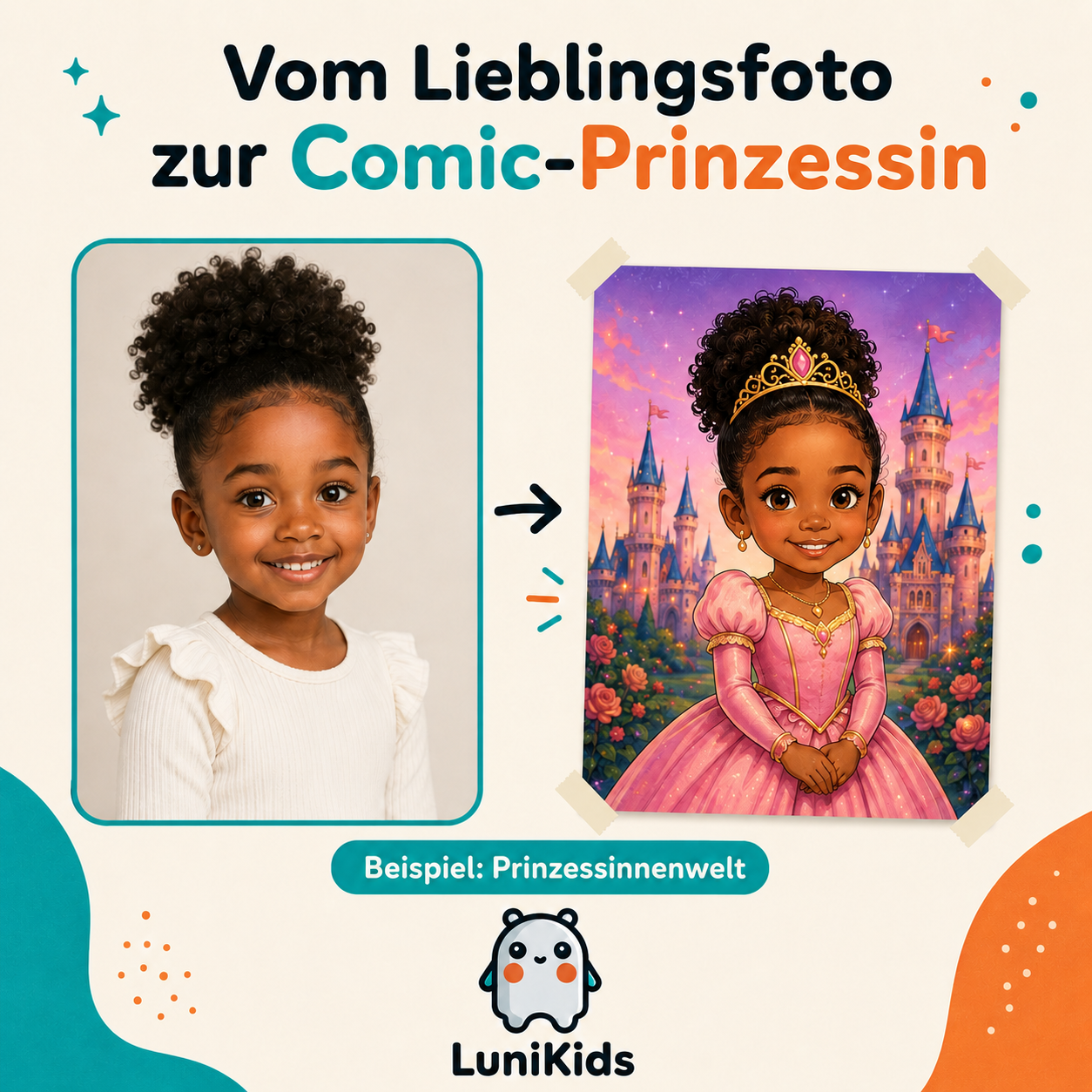 Personalisiertes Kinderposter im Comic-Stil